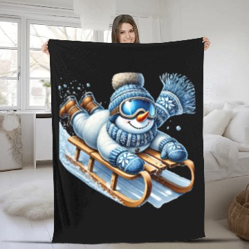 Discover Snowman Christmas, Merry Christmas, Snowman Winter Fleece Blankets
