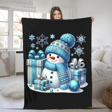 Discover Snowman Christmas, Cute Christmas Fleece Blankets