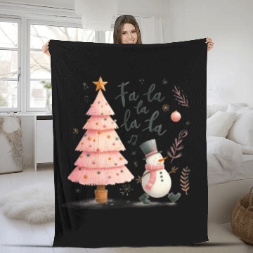 Discover Fa La La La La, Merry Christmas Fleece Blankets