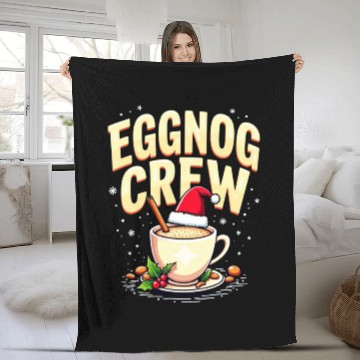 Discover EGGNOG CREW Fleece Blankets