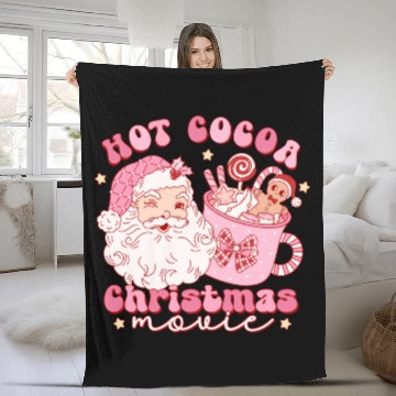 Discover Hot cocoa Christmas movie Fleece Blankets