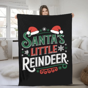 Discover little reindeer Fleece Blankets