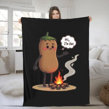 Discover Chestnuts Roasting Christmas Cartoon Fleece Blankets
