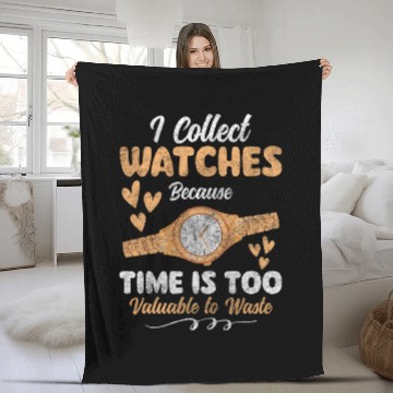 Discover Clock Collector Clock Face Fleece Blankets