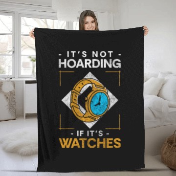 Discover Clock Luxury Watch Old School Fleece Blankets