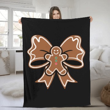 Discover Christmas Coquette bow Fleece Blankets