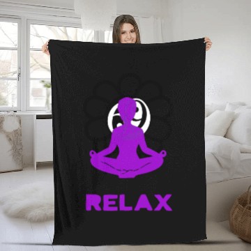 Discover Purple meditation | relax Fleece Blankets
