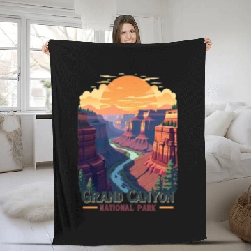 Discover Majestic Grand Canyon: Nature's Masterpiece Fleece Blankets