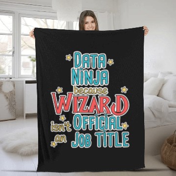 Discover Data Ninja Wizard Data Science Fleece Blankets