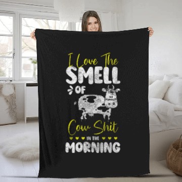 Discover Cows Farm Animal Moo Farmer Fleece Blankets