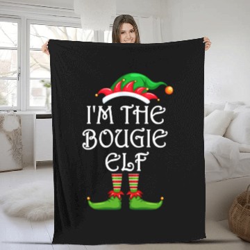 Discover I'm The Bougie Elf Fleece Blankets Matching Family Christmas