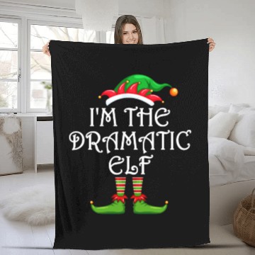 Discover I'm The Dramatic Elf Fleece Blankets Matching Family