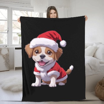 Discover Santa Paws: The Cutest Christmas Puppy Fleece Blankets