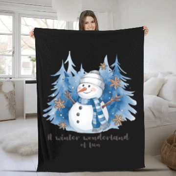 Discover Snowman Christmas, Merry Christmas Fleece Blankets