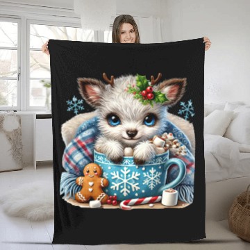 Discover Christmas Retro, Merry Christmas Fleece Blankets