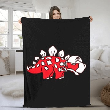 Discover Stegosaurus Dinosaur Sabre Pirate Captain Dino Fun Fleece Blankets