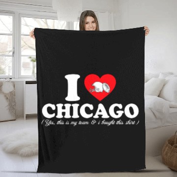 Discover Groovy I Love CHICAGO Fleece Blankets