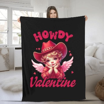 Discover Howdy Valentine, Valentines Day Fleece Blankets
