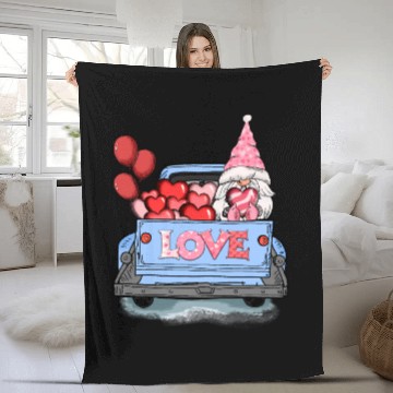 Discover Gnomes Valentines Revelin Fleece Blankets