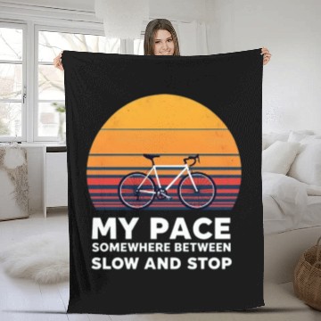 Discover Funny Adventure Cycling Lover Quote Fleece Blankets