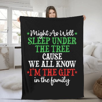 Discover Might As Well Sleep Under The Tree Christmas Fleece Blankets