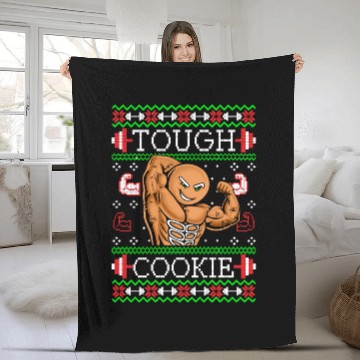 Discover Gingerbread Man Funny Christmas Workout Gym Ugly Fleece Blankets