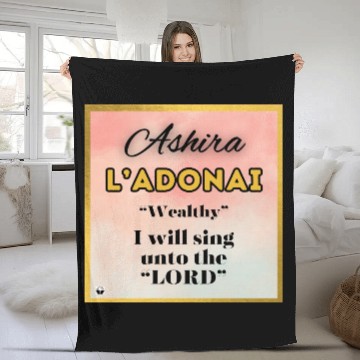Discover Ashira Wealthy I Will Sing Unto The LORD Fleece Blankets