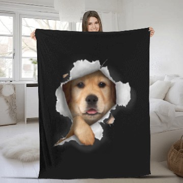 Discover Golden Retriever Golden Dog Lover Fleece Blankets