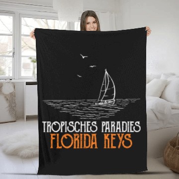 Discover West Keys TROPICAL PARADISE FLORIDA KEYS Fleece Blankets