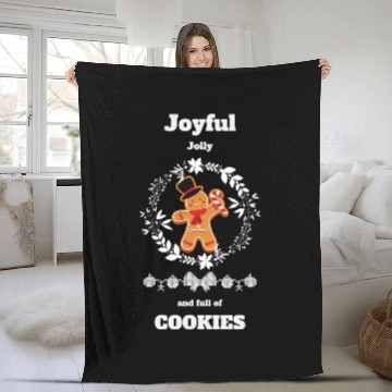 Discover Joyful jolly and full of cookies Fleece Blankets