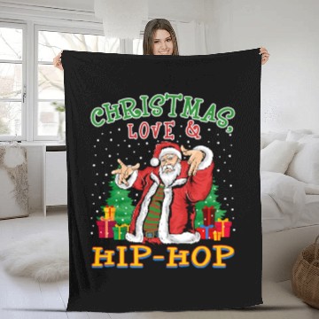 Discover Christmas, Love & Hip Hop, Santa’s Holiday Look Fleece Blankets