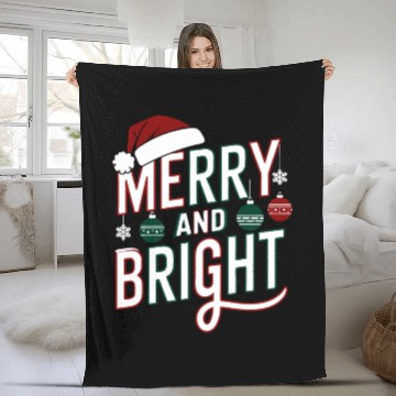 Discover Bright and Merry Holiday Cheer Fleece Blankets