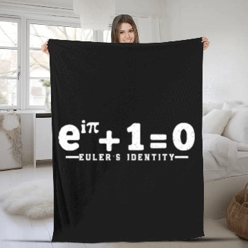 Discover Math Humor Equation Euler's Identity Math Nerd Fleece Blankets