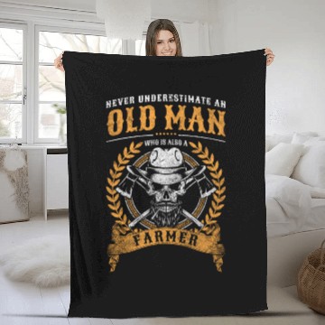 Discover Farmer Career Harvest Protest Fleece Blankets