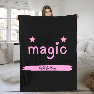 Discover I do magic and I'm a natural Fleece Blankets