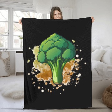 Discover Vegetarian Vegan Broccoli Fleece Blankets