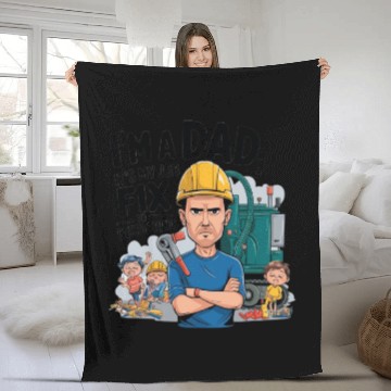 Discover I'm a DAD It's My job to fix Everything Funny dad Fleece Blankets