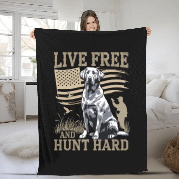 Discover Duck Hunting Fleece Blankets Deer Hunting USA Flag Hunters