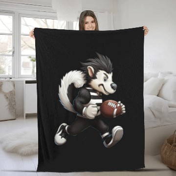 Discover Skunks Rugby Fleece Blankets