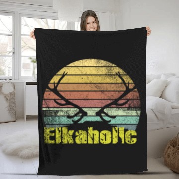 Discover Elk Hunting Elkaholic Hunters Fleece Blankets