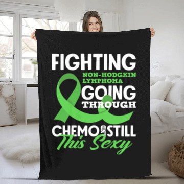 Discover Non-Hodgkin Lymphoma Awareness Chemo Sexy Fleece Blankets
