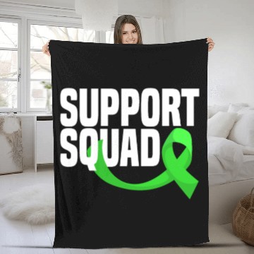 Discover Non-Hodgkin Lymphoma Awareness Support Squad Fleece Blankets