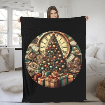 Discover Reindeer Snowball Fight Christmas Fun Fleece Blankets