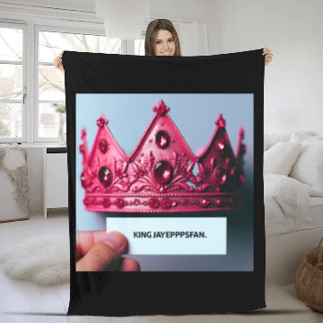 Discover Pink Crown Fleece Blankets