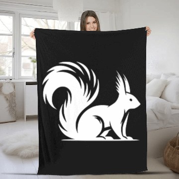 Discover Wild Cute Squirrel Children Drawing Fleece Blankets