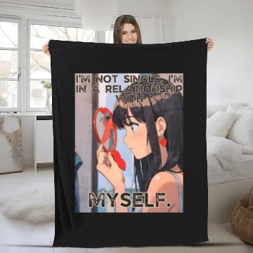 Discover Not Single In Relationship with Myself Valentines Fleece Blankets
