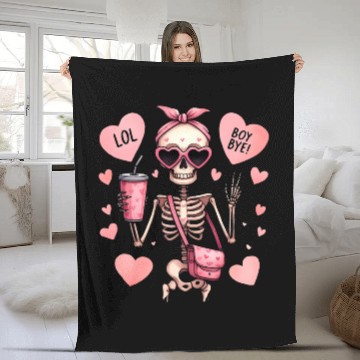 Discover Valentines Day, Retro Valentine, Coquete Valentine Fleece Blankets