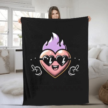 Discover Valentines Day, Retro Valentine, Coquete Valentine Fleece Blankets