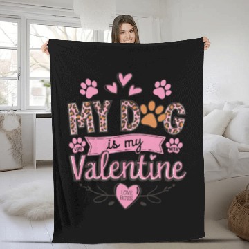 Discover Valentines, Valentines Day, Retro Valentine Fleece Blankets