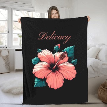 Discover Hibiscus Grace: A Symbol of Delicacy and Elegance Fleece Blankets